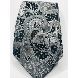 Vintage Retro Geoffrey Beene Paisley Pattern Silk Neck Tie